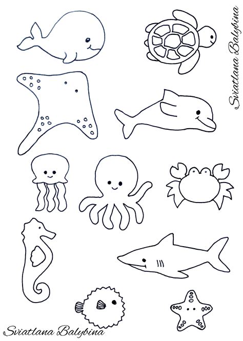 Free Printable Sea Creature Templates