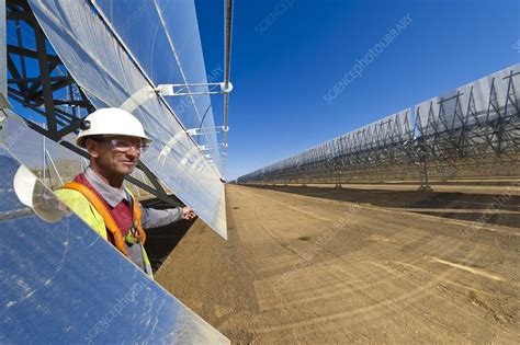 Parabolic Trough Solar Power Plant Stock Image C0194019 Science Photo Library
