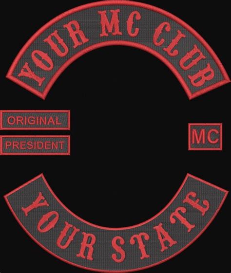 Custom Embroidered 8 Bottom Rocker Patch Mc Biker Motorcycle Club