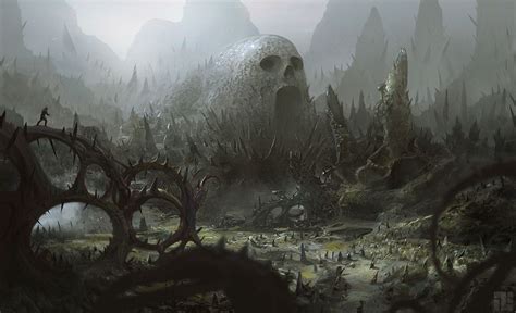 Alien Terrain By Initzs Dark Landscape Fantasy Landscape Fantasy
