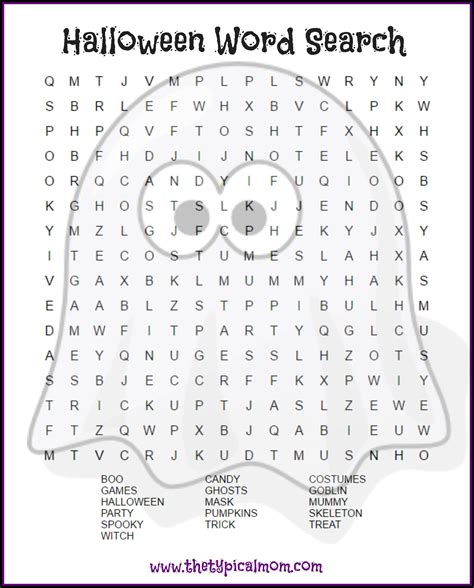 2 Free Halloween Word Search Printable Pages Halloween Worksheets