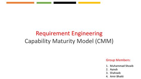 Solution Cmm Capability Maturity Model In Software Requirement