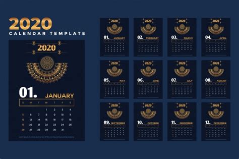 Premium Vector Calendar 2020