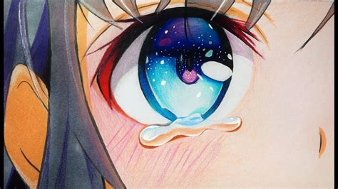 How To Draw Anime Eyes With Tears Step By Step 描き方 Youtube