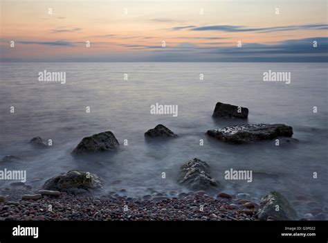 Daybreak Puçol Beach Spain Stock Photo Alamy
