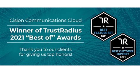 Cision Communications Cloud Wins 2021 Best Feature Set And Best Customer Support Awards From