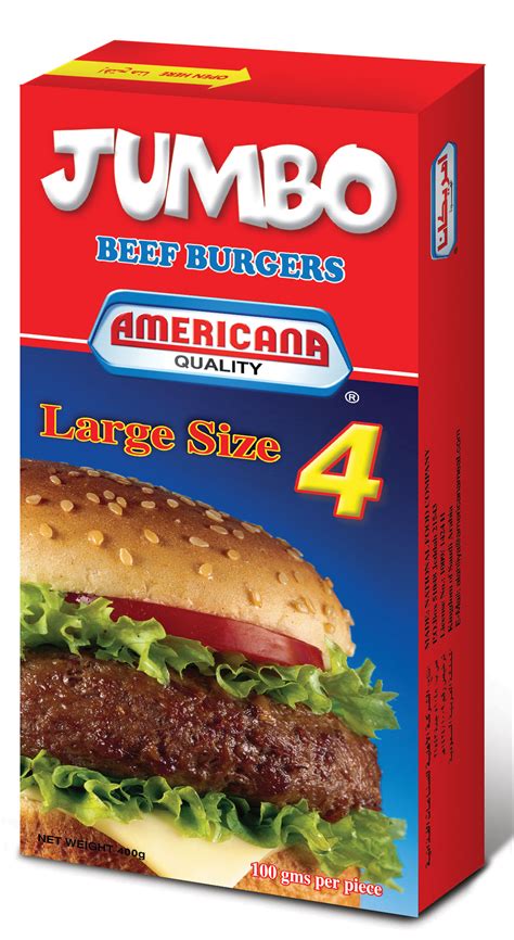 Jumbo Burger 4pcs 400g Americana Foods