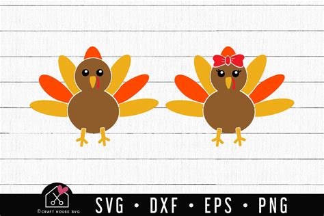 FREE Cute Turkey SVG - Craft House SVG