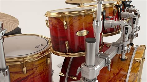 3d Model Drum Pearl Masterworks Custom Vr Ar Low Poly Cgtrader