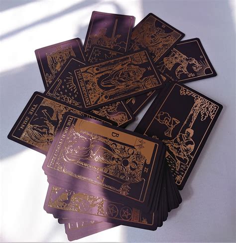 Purple Tarot Cards Pink Gold Foil Tarot Rider Waite Pink Etsy