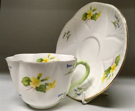 Wonderful Shelley China Primrose And Blue Bell Cup And Saucer Etsy