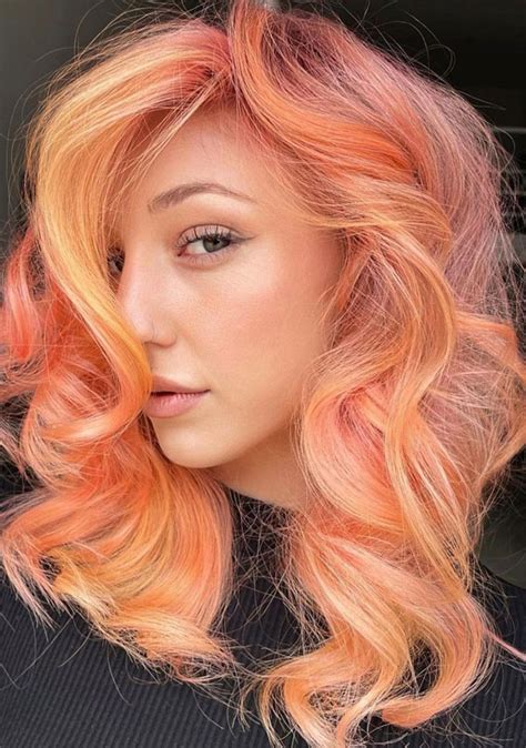 25 Peach Hair Colour Ideas Thatre Perfect For Summer Shades Of Peach