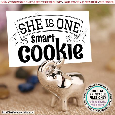 She Is One Smart Cookie Cards Girl Graduation Party Decorations Ten 35x2 Cards On One