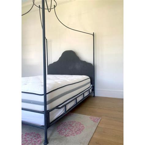 Canopy beds are more bohemian than the regular kind and it's safe to assume that the canopy makes all the difference. Restoration Hardware Iron Canopy Queen Sized Bed | Chairish