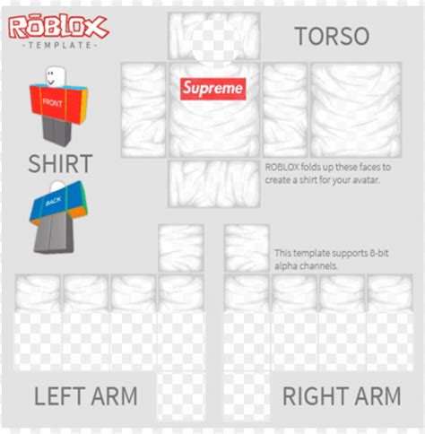 Supreme Roblox Shirt Template