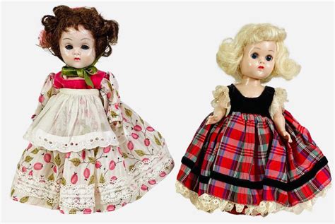 Lot Pair 8 Vogue Ginny Dolls 1957 1962 Formal From The Formal