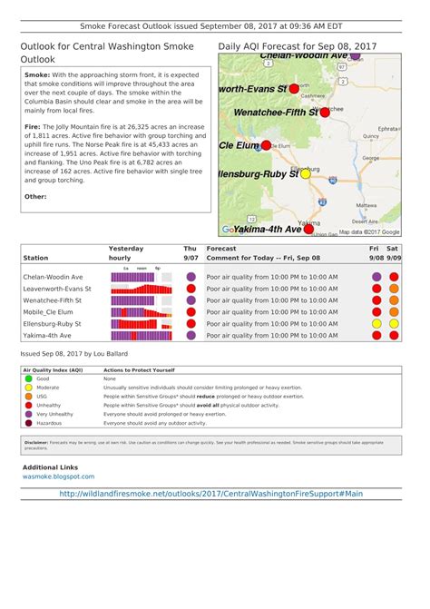 Washington Smoke Information: Smoke Forecast for Central ...