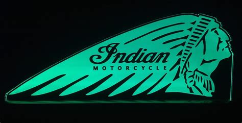 Indian Motorcycle Rgb Led Acrylic Sign Jb Edgelit Signs Custom Led