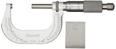 Starrett Stainless Steel Micrometer With One Piece Spindle Tapered