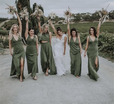 Olive Green Bridesmaid Gowns By Leave Her Wilder Olive Bridesmaid