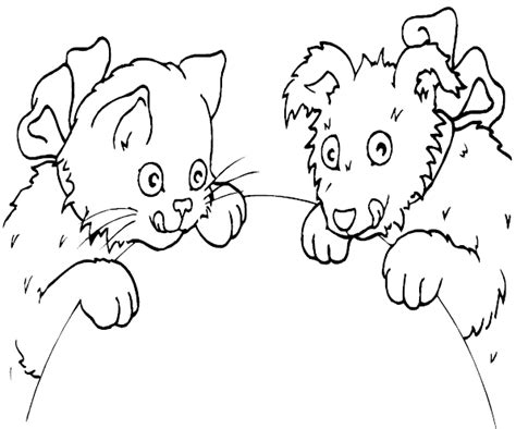Cat And Dog Coloring Pages | Funny and Cute Cats Gallery