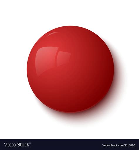 Red Glossy Button Royalty Free Vector Image Vectorstock