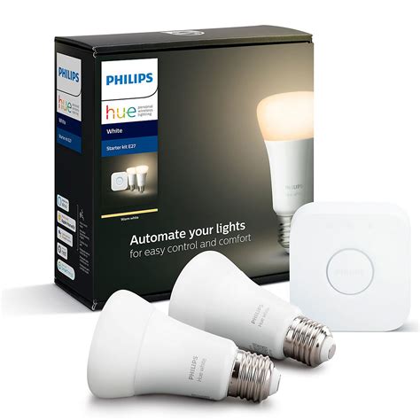 Philips Hue White E27 Bluetooth Lighting Kit Smart Light Bulb Ldlc
