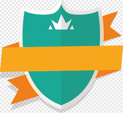 Badge Ribbon Designer Green Shield Rotation Ribbon Badge Angle Medal