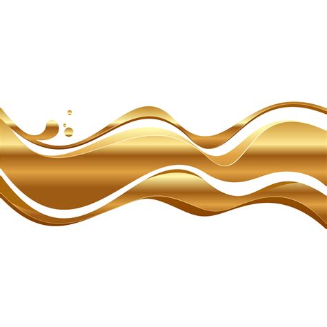 Download Gold Solid Pattern Wave Geometry Ribbon Waves Hq Png Image