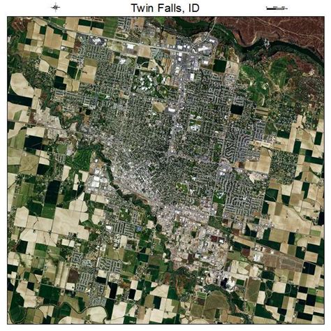 Aerial Photography Map Of Twin Falls Id Idaho