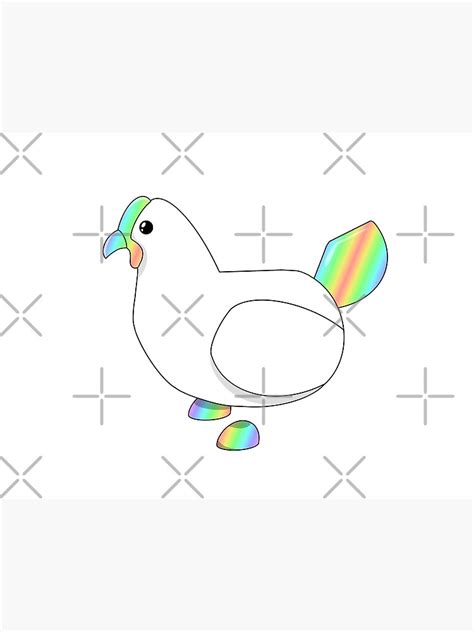 Adopt Me Mega Neon Chicken Metal Print For Sale By Mochi Pop Redbubble