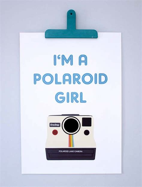Polaroid Poster Design Photography Polaroid Quotes Chevron Art