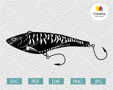 Fishing Lure SVG 4 Fishing Lure Pattern Fishing Bait DXF Etsy