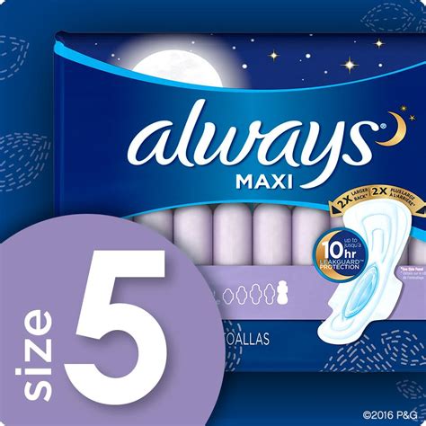 Always Pads Maxi Size 5 20 Count X Tra Heavy Overnight 2 Pack