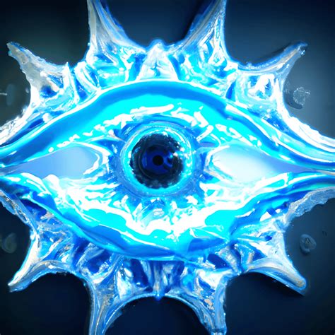 Frost Ice Monster Snowflake Eye Closeup Spell Icon Mmo Glowing