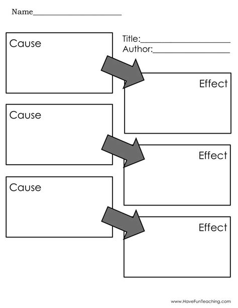 Cause And Effect Graphic Organizer Printable