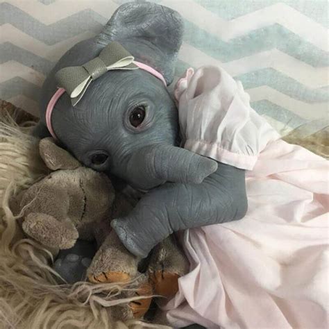 22 Female Elephant Reborn Doll Gaia Kiss Reborn