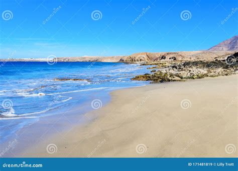 Playa De La Cera Papagayo Lanzarote Stock Image Image Of Beautiful