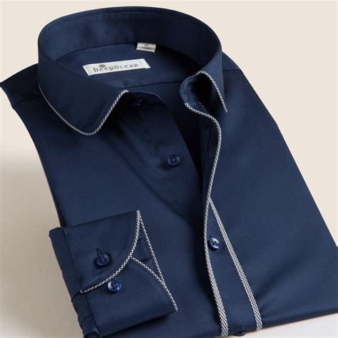 Buy Small Collar Shirt Male Autumn Commercial Long