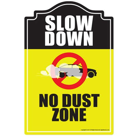 No Dust Zone Novelty Sign Indooroutdoor Funny Home Décor For