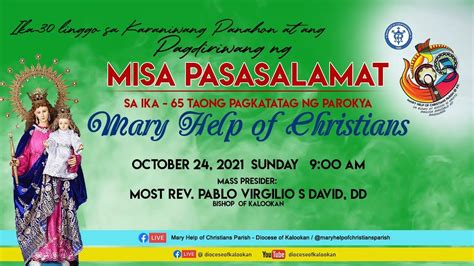 Am Thanksgiving Mass For Th Founding Anniversary Of Mary