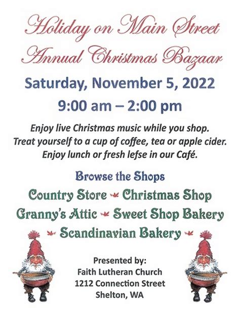 Holiday On Main Street Annual Christmas Bazaar Nov 5 2022 Events