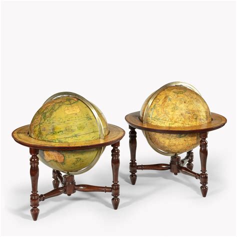 A Pair Of 12 Inch Table Globes By J And W Newton Dated 1820 Wick Antiques