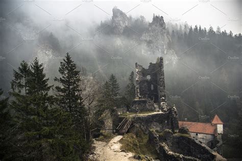 Abandoned Castle Ruins In The Forest Architecture Photos Creative