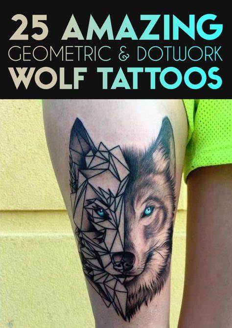 25 Amazing Geometric And Dotwork Wolf Tattoos With Images