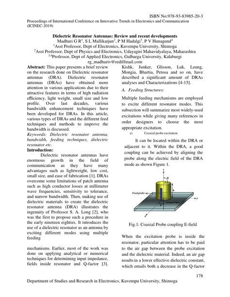 Bmt (ba(mg1/3ta 2/3)o3) ceramic keywords: (PDF) Dielectric Resonator Antenna: Review and recent ...
