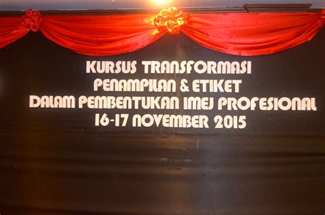 Garis panduan pegurusan kejohanan b. Transformasi Penampilan Dan Etiket Dalam Pembentukan Imej ...