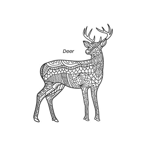 Deer Zentangle Mandalas 21848368 Vector Art At Vecteezy