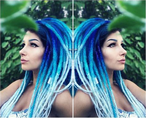 Blue Ombre Hair • Instagram Hair Inspo Color Hair Color Female Dreads Blue Ombre Hair All