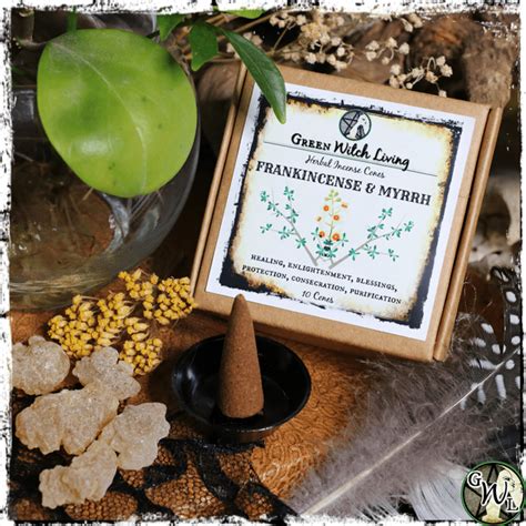 frankincense and myrrh incense cones 10 pack purification